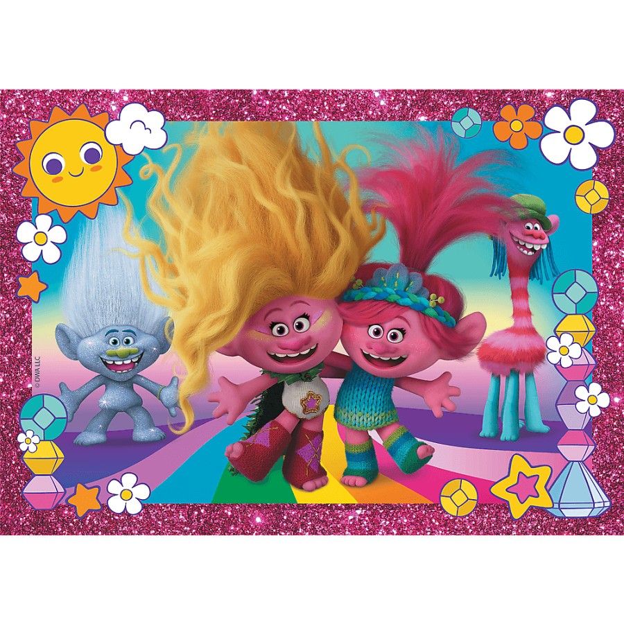 Trefl Puzzle "100 glitter" Troll Shiny / Tlolls universali