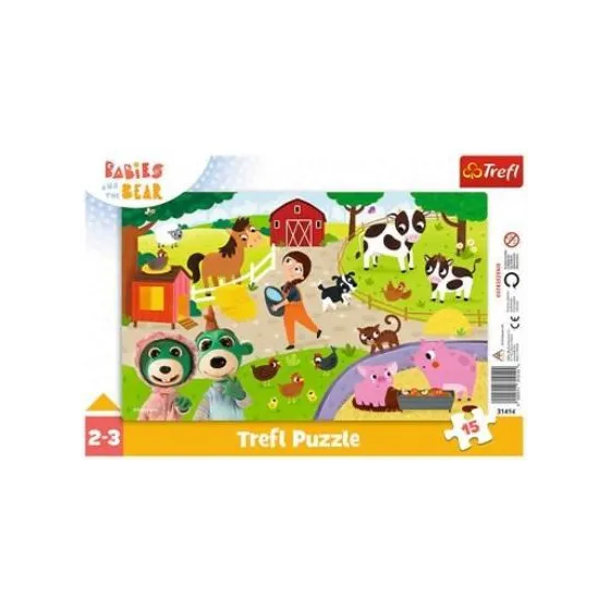 Trefl Puzzle "15 Ramkowe" Urocze bobaski / KAZSTUDIO SA Babies