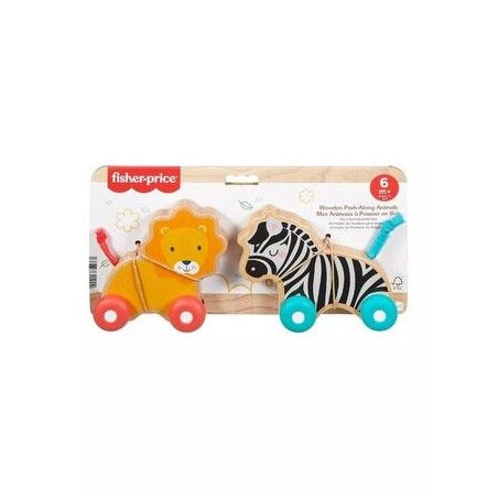 Fisher Price Trädjur för att driva Zebra och Lion JFN19