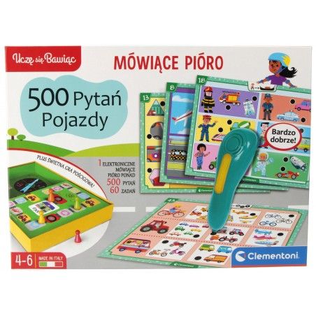Clementoni Game talking feather 500 questions vehicles