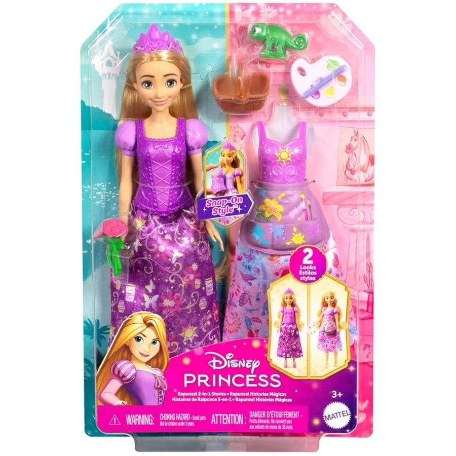 DISNEY Roszpunka lalka i akc.2w1 zestaw JBG09 - 194735259137