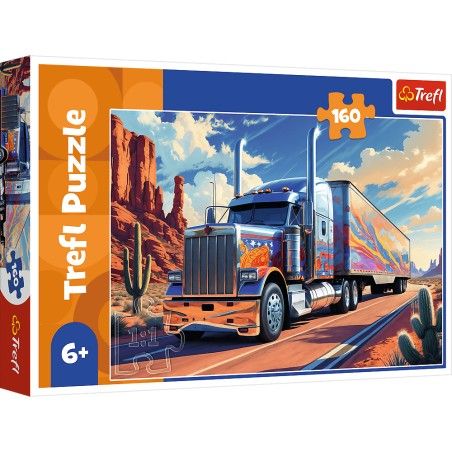 Trefl 160el puzzle. - Truck on the route