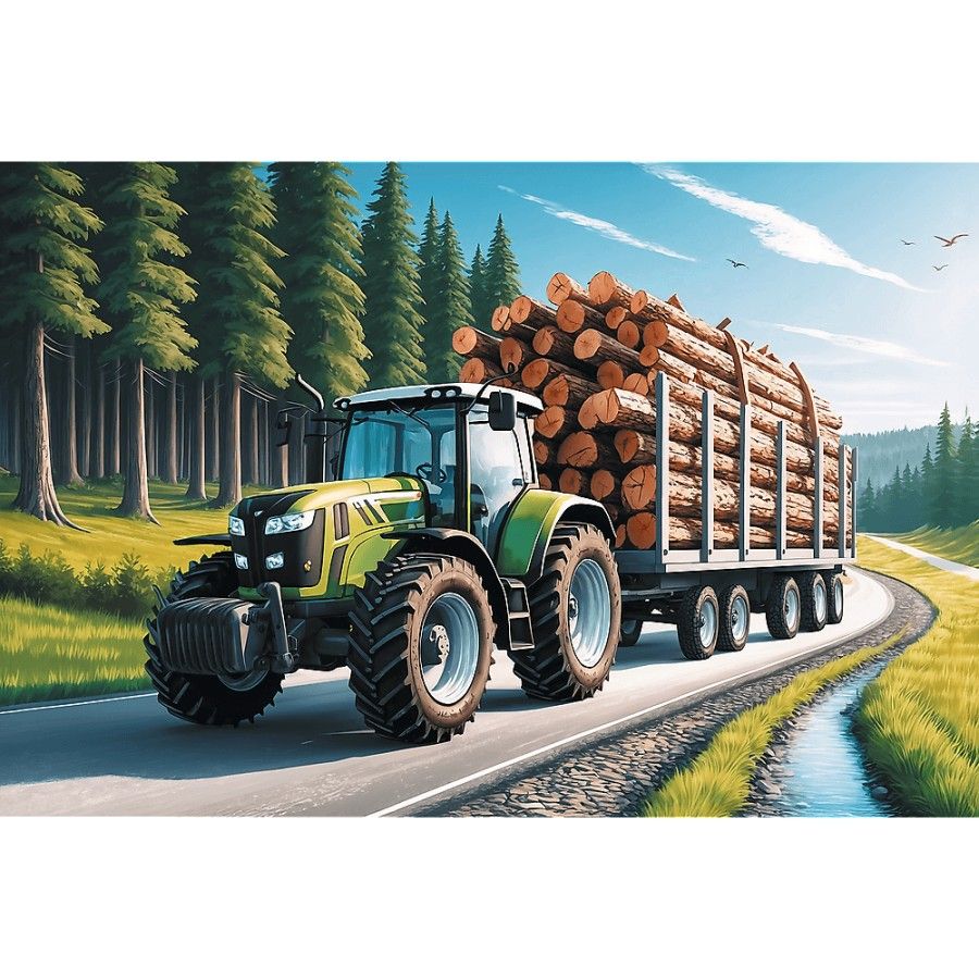 Trefl Puzzle 100el. - Tractor de bosque - 5900511164930