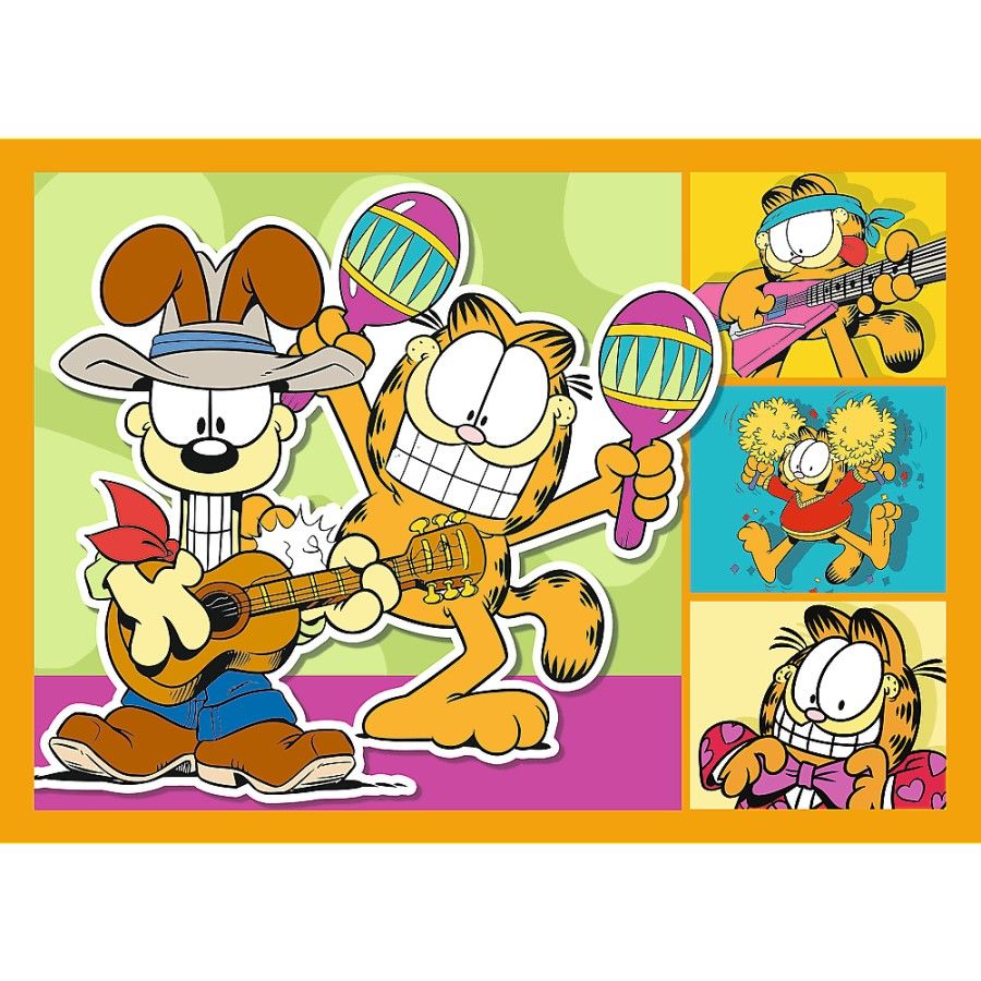 Trefl 4W1 Puzzle - Garfield liebt Lazania - 5900511346732