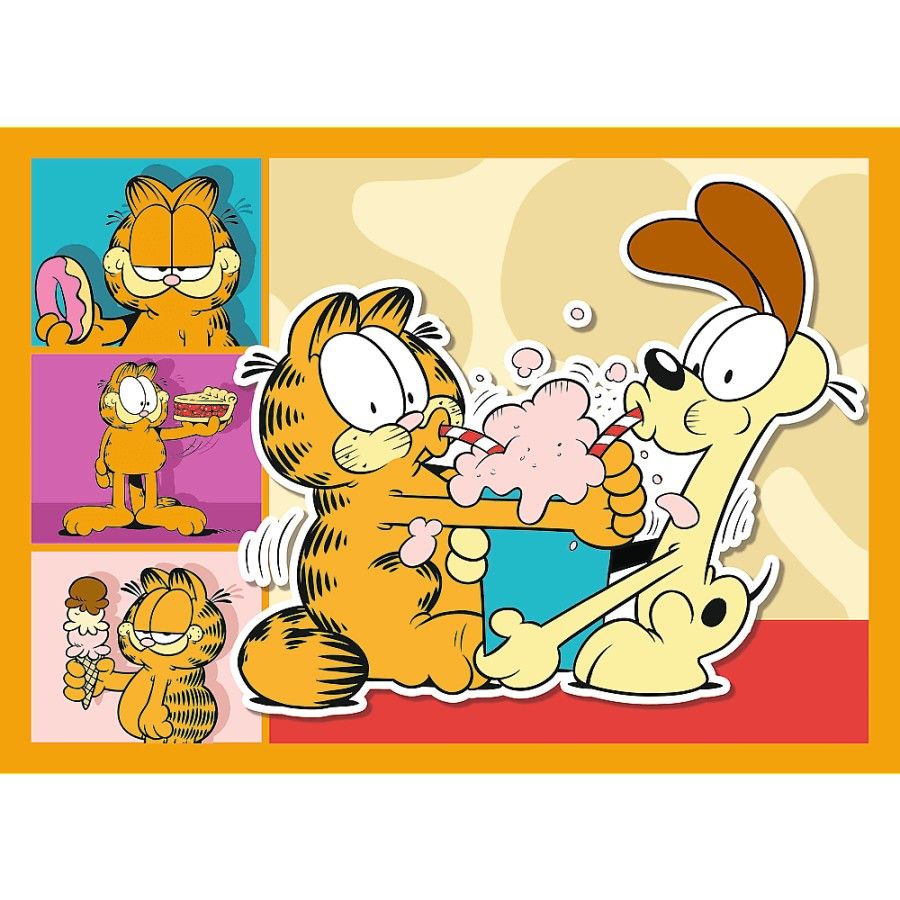 Trefl 4W1 Puzzle - Garfield Loves Lazania - 5900511346732