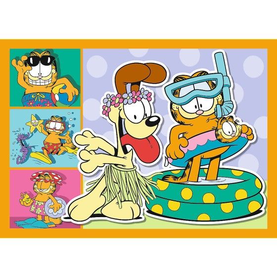Trefl 4W1 Puzzle - Garfield liebt Lazania - 5900511346732
