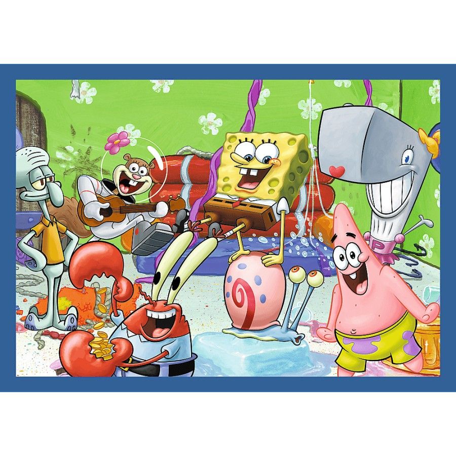 Trefl 4in1 Puzzle - Unterwasserleben Spongeboba - 5900511346749