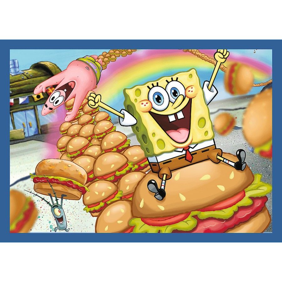 Trefl 4in1 Pussel - Undervattensliv Spongeboba - 5900511346749