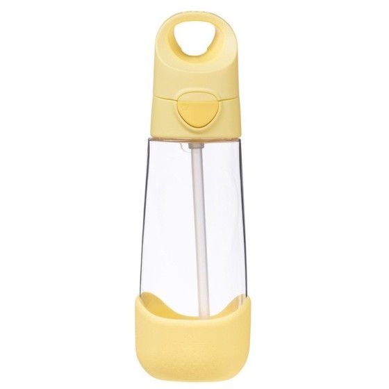 B.box Botella de agua de Tritanowa con un giro de limón de paja 600 ml