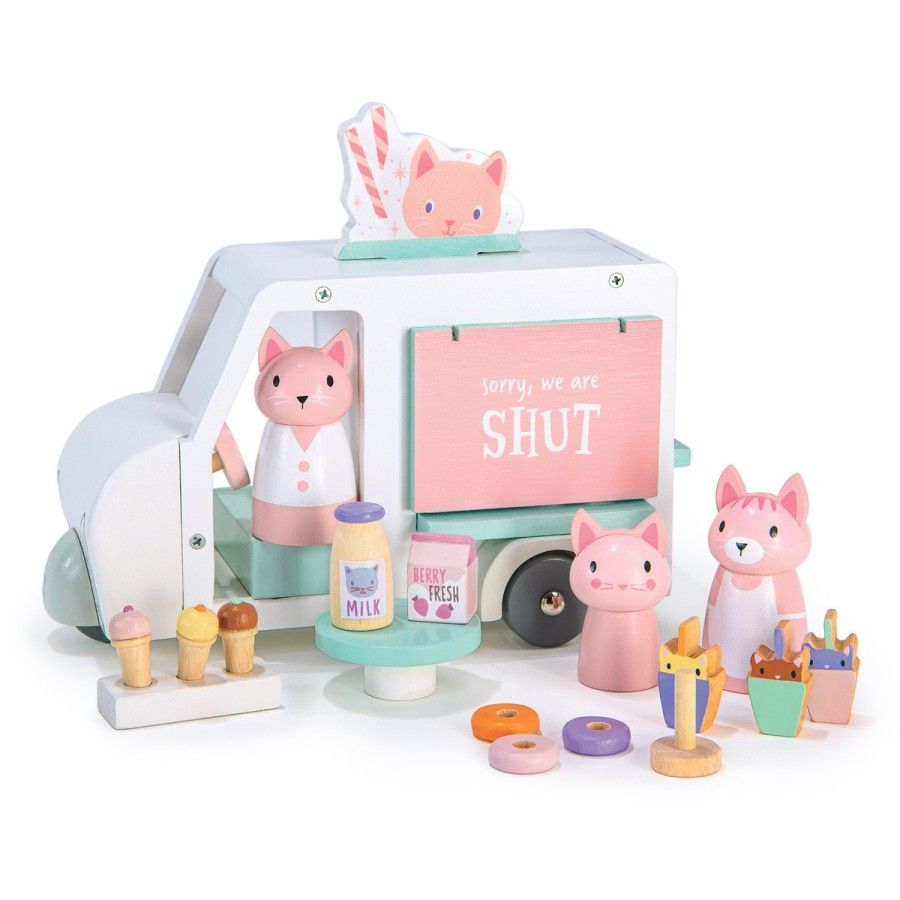 Tender Leaf Toys Auto met melkcocktails en ijs, familie