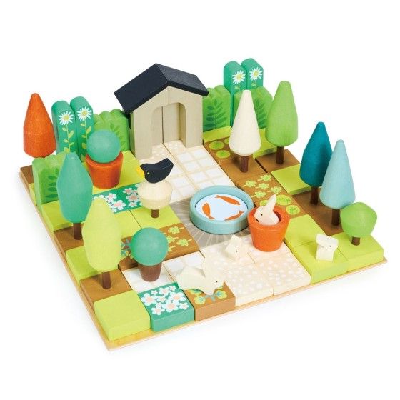 Tender Leaf Toys Set creativo con elementi in legno - Giardino