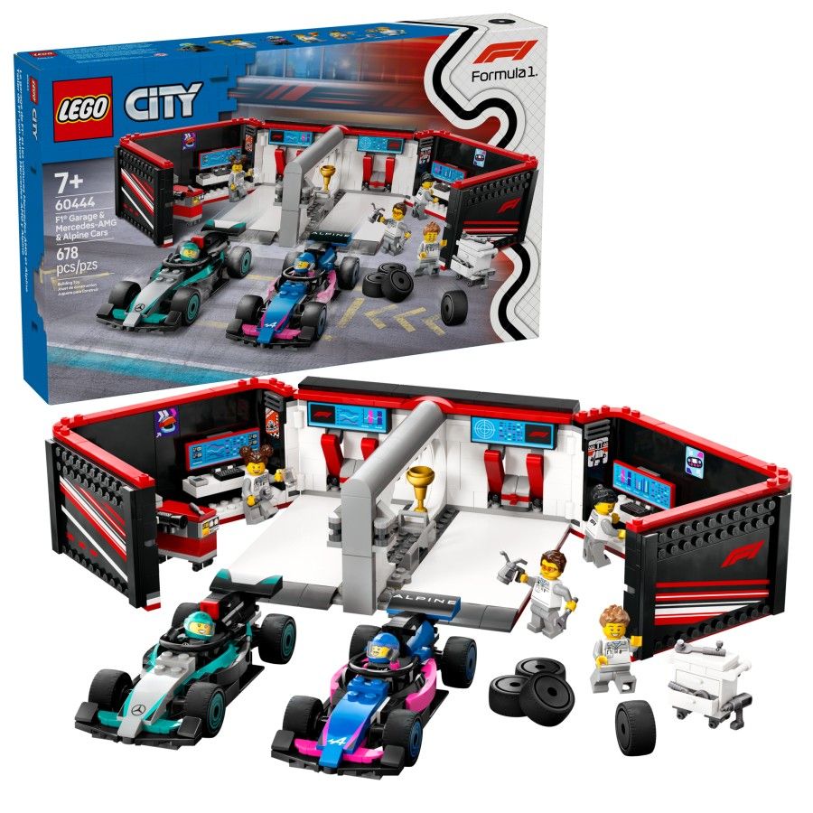 LEGO Ciudad 60444 F1 Garaz y Mercedes-AMG BOLIDS - 5702017812502