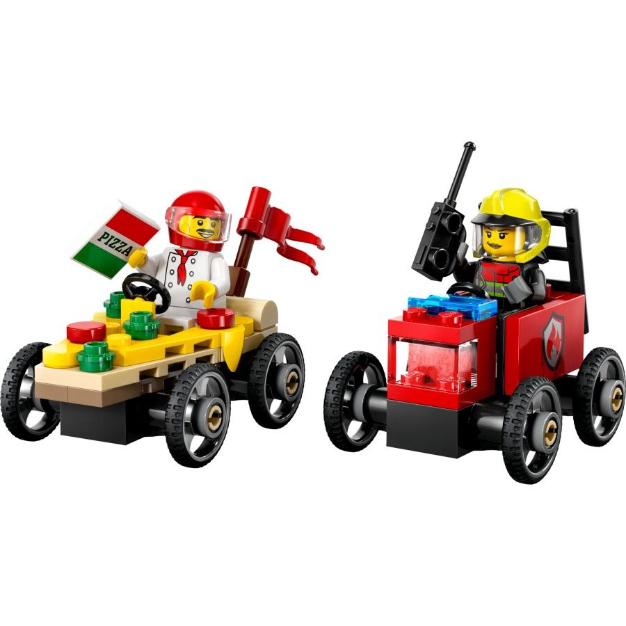 LEGO Město 60458 Ochotenec SET: Pizza versus hasičský vůz -
