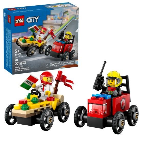 LEGO Місто 60458 Бажаний набір: Піца проти пожежної вантажівки -