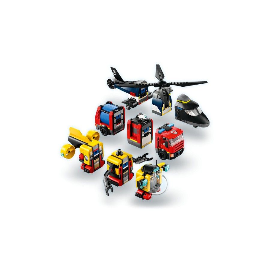 LEGO Város 60462 helikopterrel, tűzoltóautóval és
