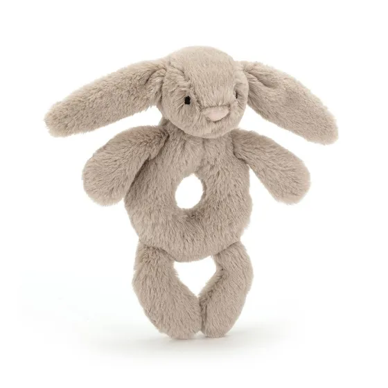 JellyCat Króliczek Grzechotka Beżowa 18 cm - 670983153224
