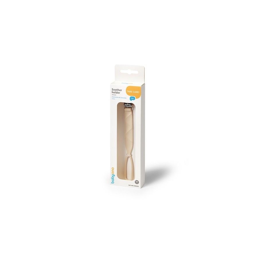 BABYONO Pendente a torba beige in silicone - 5901435417171