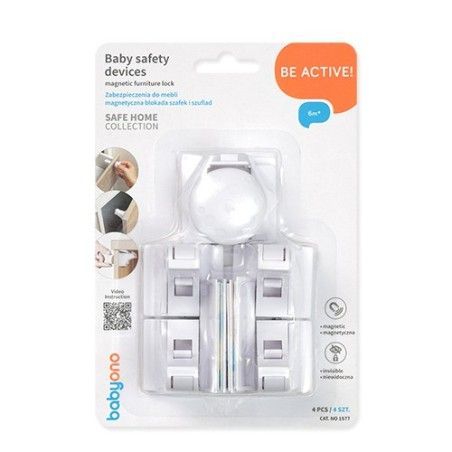 BABYONO Security for furniture. Magnetic locking lock and drawers 4 pcs.