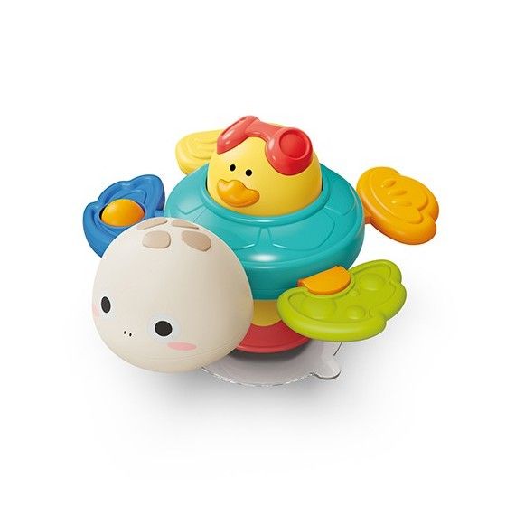 BABYONO Sensorisches Spielzeug mit Saugnapfschildkröte - 5901435416563