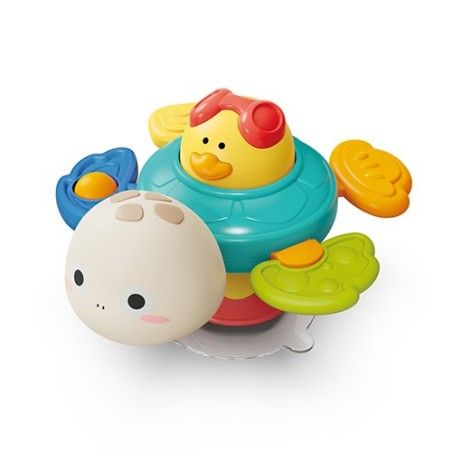 BABYONO Sensorisches Spielzeug mit Saugbecher. Schildkröte