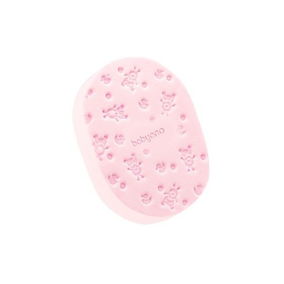 BABYONO Bathing sponge for children and pink infants -