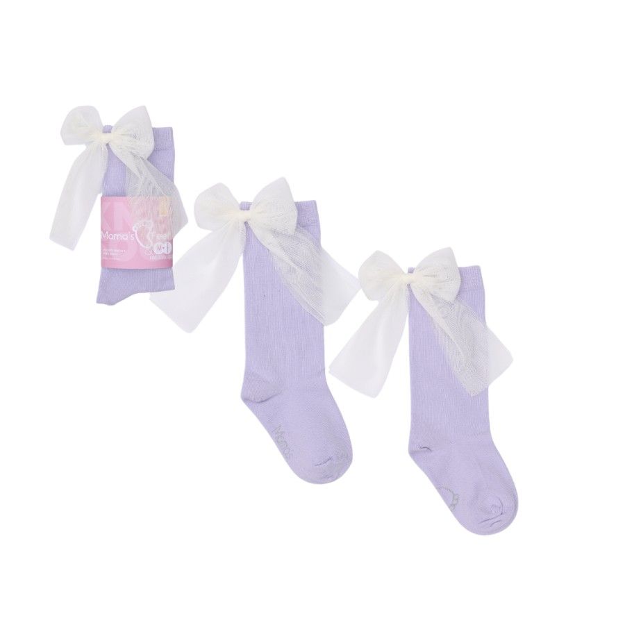 Mama's Feet Süßigkeiten Bogen Lavendel Poddolatowe mit weiß 1-3 Jahren -