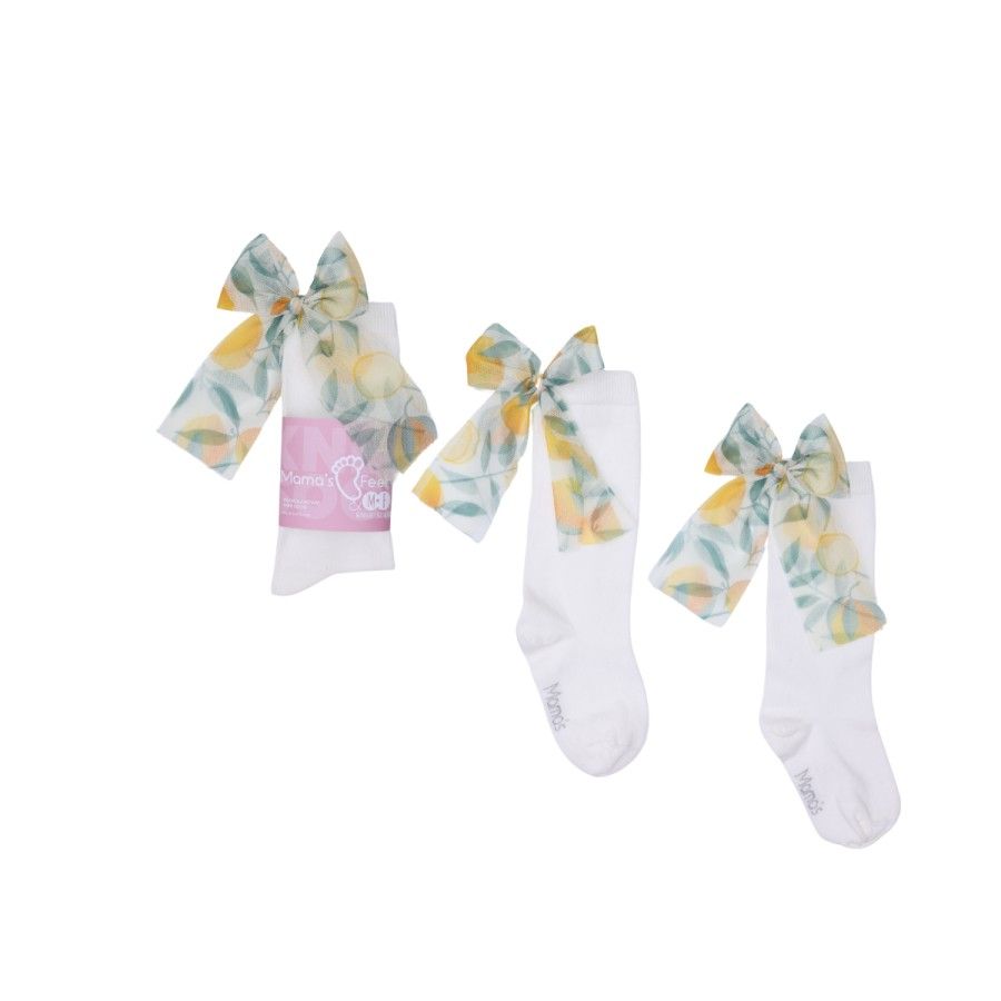 Mama's Feet Süßigkeiten Bow Bow White mit 4-6 Jahren -