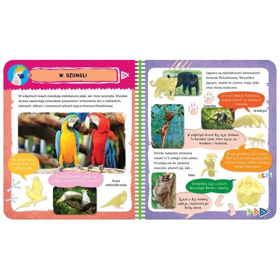Axiomalbum met stickers. Exotische dieren. 