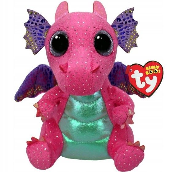 Ty Beanie Boos – Spitfire, różowy smok 15 cm - 0008421373611