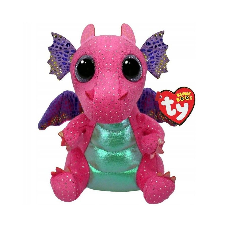 Ty Beanie Boos - Spitfire, Rosa Drache 15 cm - 0008421373611