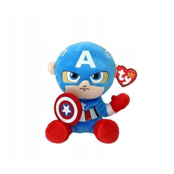 Ty Beanie Babies - Marvel kapitány Amerika 15 cm - 0008421440023