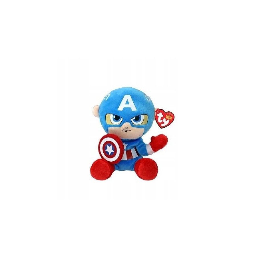 Ty Beanie婴儿 -  Marvel Captain America 15 cm  -  0008421440023