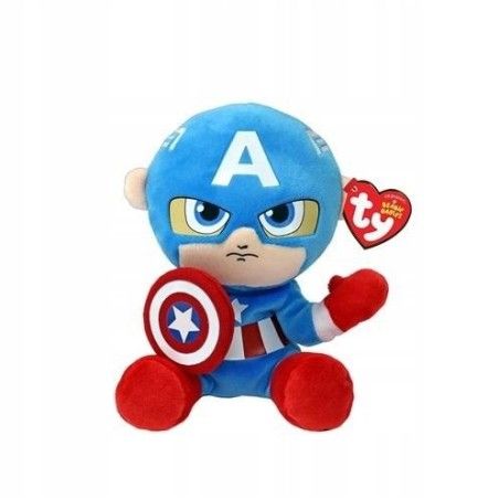 Ty Beanie Bébés - Marvel Captain America 15 cm
