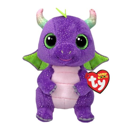 Ty Muts Boos - Daphne, paarse dinosaurus 15 cm -