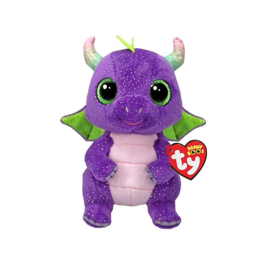 Ty Beanie Boos - Daphne, Dinosauro viola 15 cm -