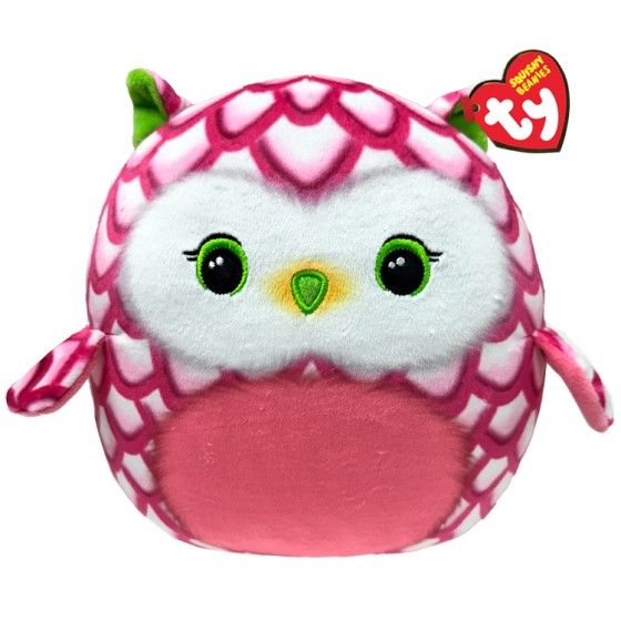 Ty Squishy Beanies - Tootie, Pink Owl 22 см - 0008421393985