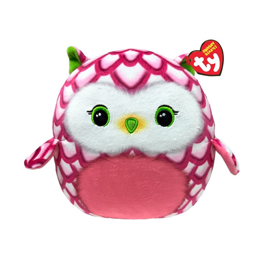 Ty Squishy Beanies – Tootie, różowa sowa 22 cm - 0008421393985