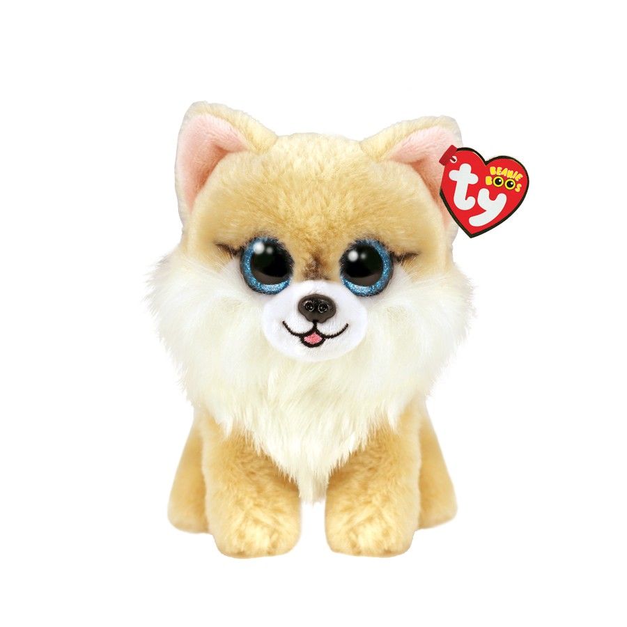 Ty Beanie boos - plástev, světle hnědý pes 15 cm -