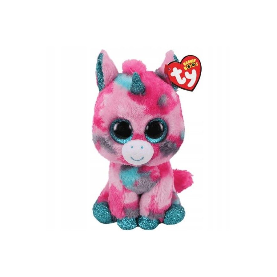Ty Beanie Boos - Gumball, rosa-azul Unicornio 15 cm -