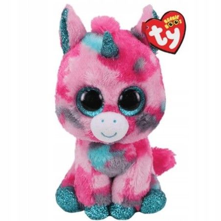 Ty Beanie Boos - Gumball, Rosa-Blå Unicorn 15 cm