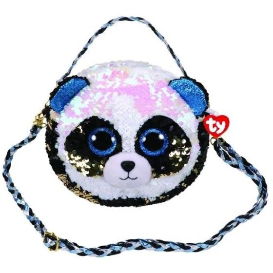 Ty Módne flitrenia - Sequin Ramenné Bag Bambus - Panda -