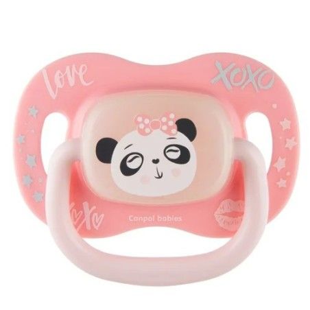 Canpol Děti obětují silikonový dudlík 6-18m kulatá exotická zvířata panda