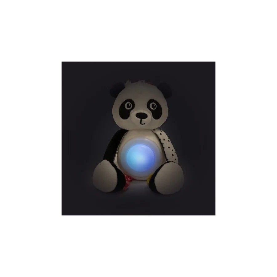 Canpol Baby's pluche panda met een hanger, een doos en een lamp