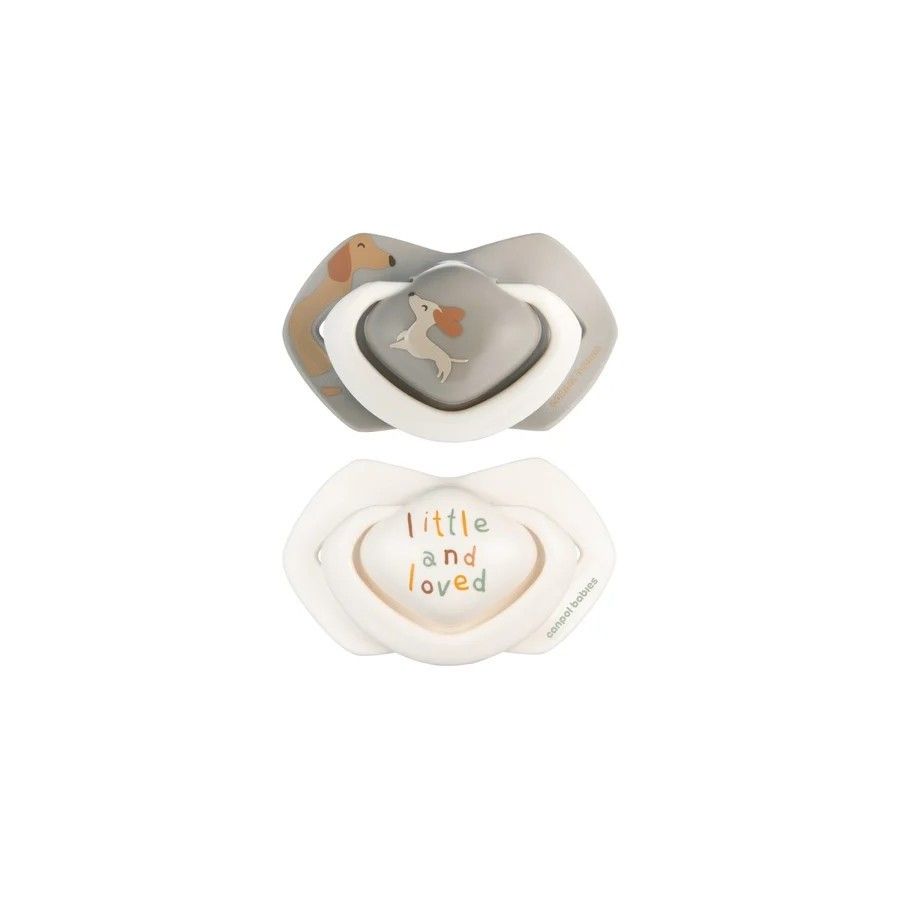 Canpol babies Smoczek silikonowy 18m+ symetryczny DOGS 2 szt.