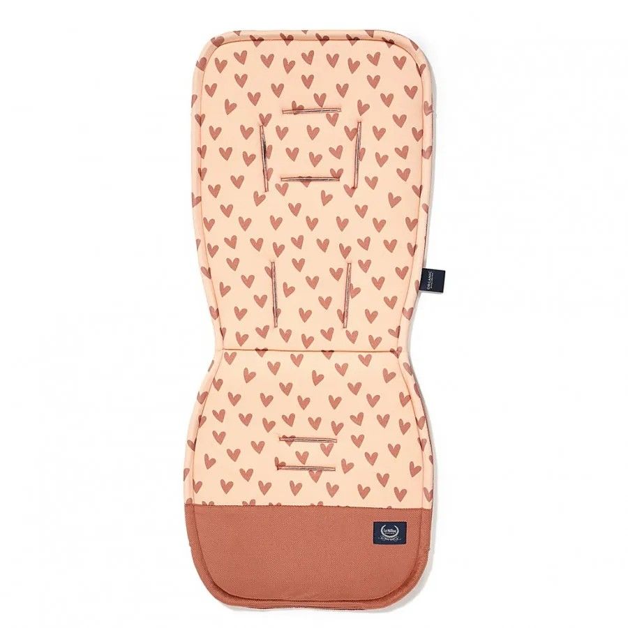 LA MILLOU WKŁADKA DO WÓZKA JERSEY - HEARTBEAT PINK - GINGER -