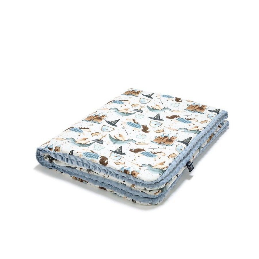 LA MILLOU CIEPŁY KOCYK MINKY - L - PRINCE - WIND BLUE