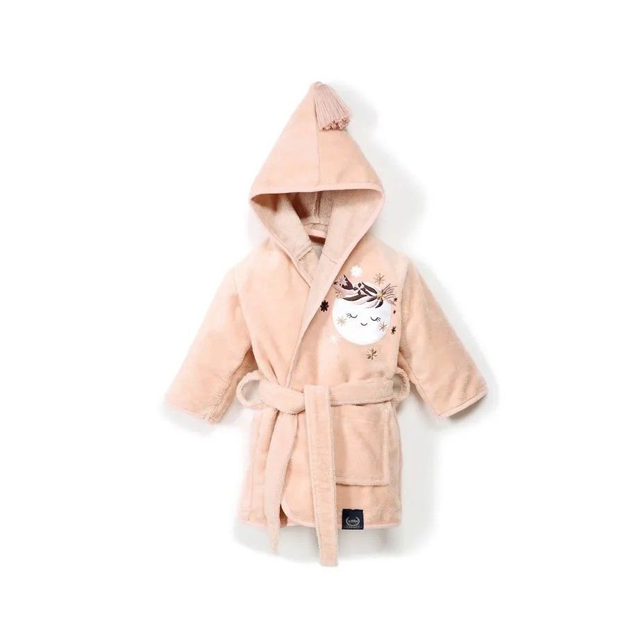La albornoz de Bamboo de La Milou - S - Powder Pink Llámame a la luna