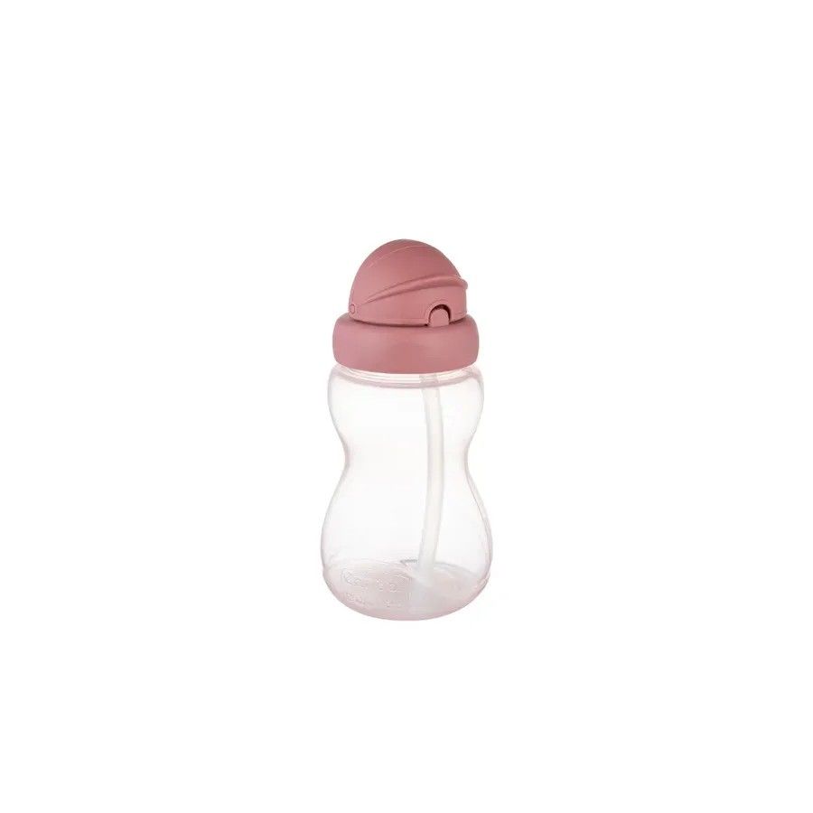 Canpol babies Bidon ze składaną rurką silikonową 270 ml różowy