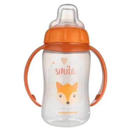 Canpol Babys Trainingsbecher mit einem weichen Mundstück 320ml niedliche Tiere