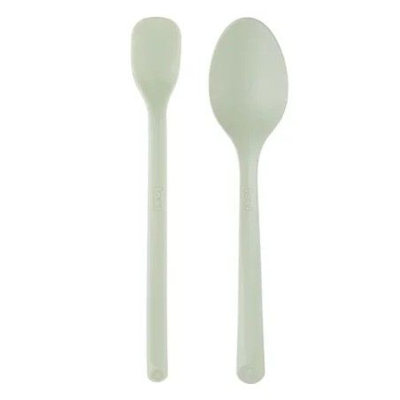 LOVI Conjunto de la primera cucharadita y cuchara de mesa. LOVI Pistacho